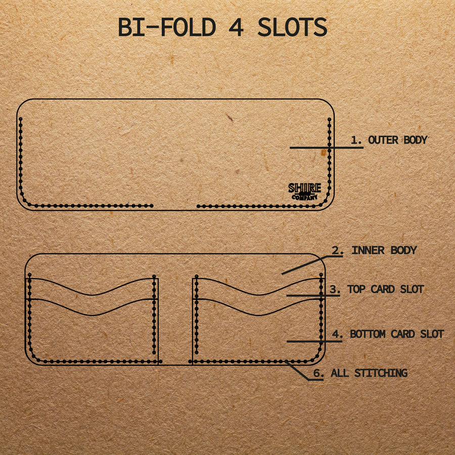 Bespoke -  Bi-fold Wallet - 4 Slots