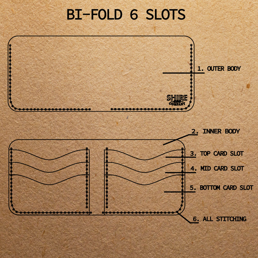 Bespoke - Bi-fold Wallet - 6 Slots