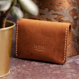 Pouch Wallet - Press Stud- Heavyweight Leather