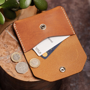 Pouch Wallet - Press Stud- Heavyweight Leather