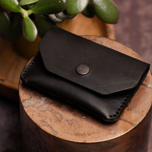 Pouch Wallet - Press Stud- Heavyweight Leather