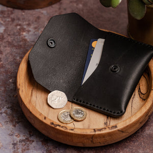 Pouch Wallet - Press Stud- Heavyweight Leather