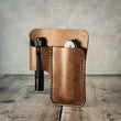 Load image into Gallery viewer, EDC Leather Knife Case - Belt Clip - Holster Clip, Benchmade, Cold Steel, Spyderco Leatherman Tools, Buck Knife SAK Knife, Swiss Army knife, victorinox Knife. Olight, FENIX, EDC, everyday carry - Handcrafted, UK made SHIRE SUPPLY COMPANY
