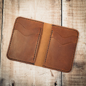 Vertical Leather Card Wallet