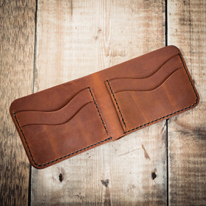 Classic Traditional Leather Bi-fold Wallet - 4 Slots, EDC,  Mens Wallet, Best man gift, groomsmen gift, Gift for him. - Handcrafted, UK made SHIRE SUPPLY COMPANY