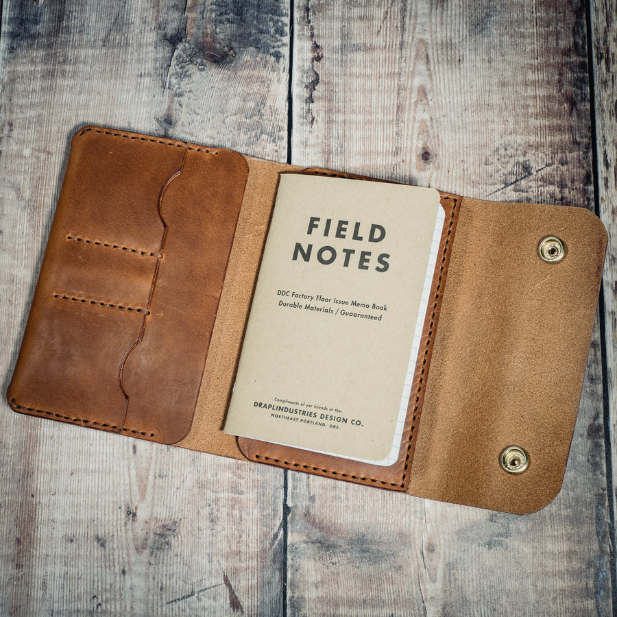 Field Notes EDC Notebook Case Leather Notebook passport case, travel wallet, EDC, everyday carry - Handcrafted, UK made SHIRE SUPPLY COMPANY